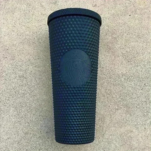 Starbucks 24 oz matte black studded spiked tumbler cold cup reusable iced venti - Picture 3 of 8